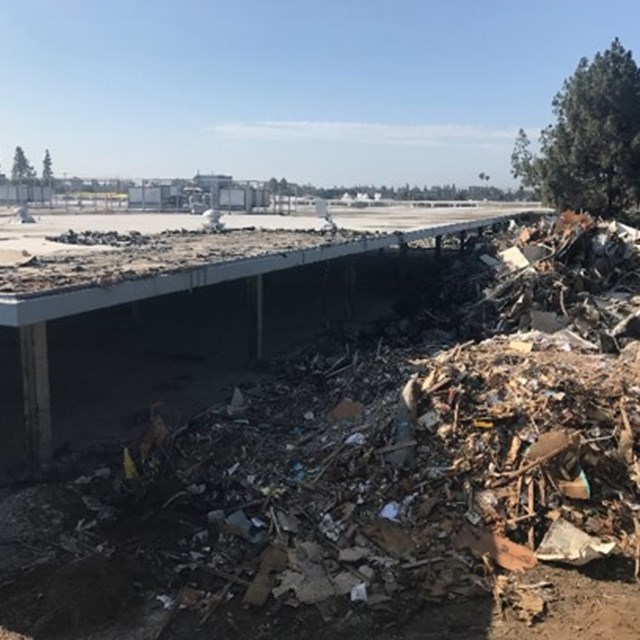 Building demolition at La Quinta High School